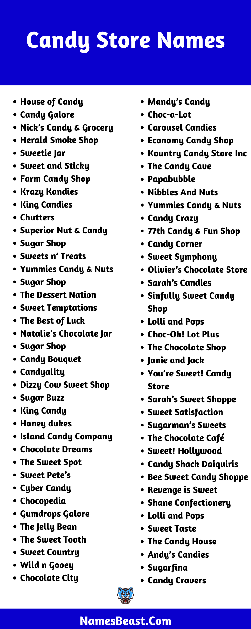 Candy Store Name Ideas
