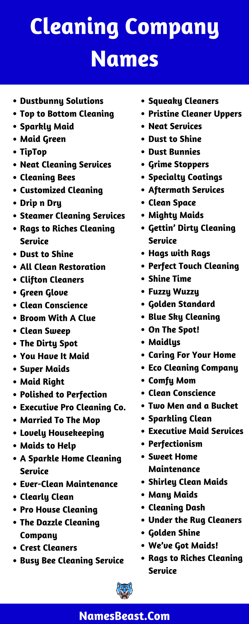 750+ Cleaning Business Names Ideas and Suggestions