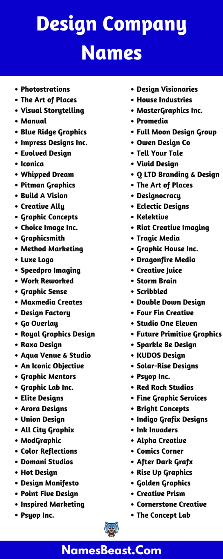 750+ Design Company Names and Business Name Ideas