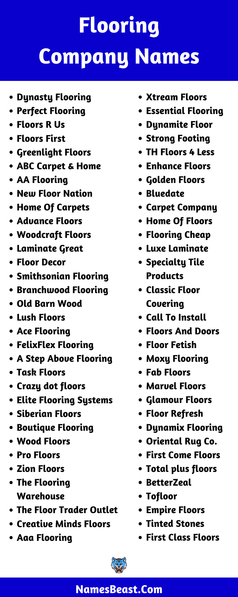 Flooring Company Names [2022] 680+ Flooring Business Name Ideas
