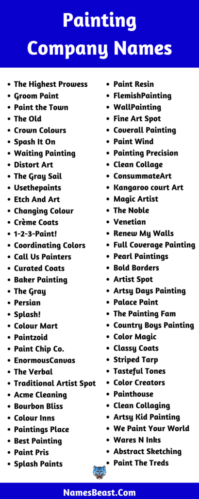 Painting Company Name Ideas