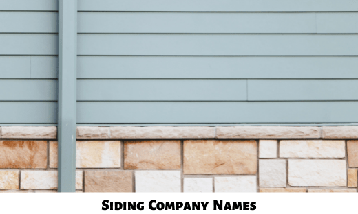 Siding Company Names