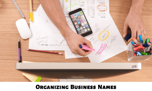 Organizing Business Names