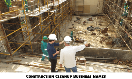 Construction Cleanup Business Names