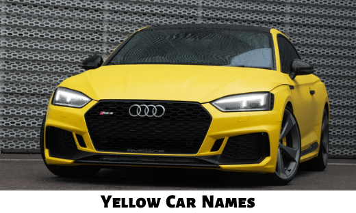 Yellow Car Names